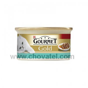 Gourmet Gold s lososem a kuřetem - kousky ve šťávě 85g