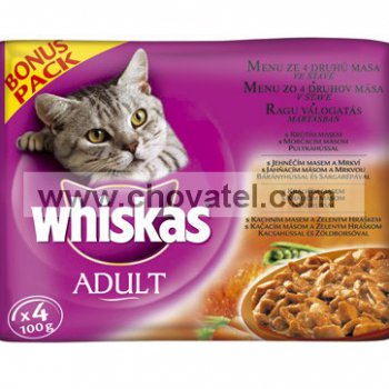 Whiskas 4 druhy masa 3+1