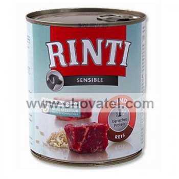 Konzerva Rinti Sensible hovězí s rýží 800g