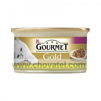 Gourmet Gold s králíkem a játry - směs gril. a duš. kousků 85g