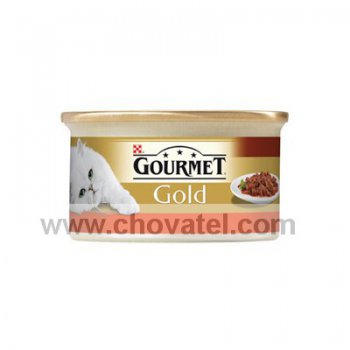 Gourmet Gold s hovězím a kuřecím v rajčatové omáčce 85g