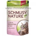 Kapsička SCHMUSY Nature's Menü krocan + králík 100g