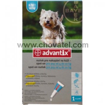ADVANTIX pro psy Spot-on 1x1,0ml, 4-10kg