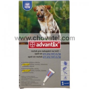 ADVANTIX pro psy Spot-on 1x4,0ml nad 25kg