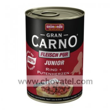 GRANCARNO JUNIOR - hovězí, krůtí srdce 400g