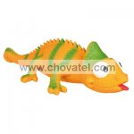 Latexový chameleon žluto/zelený 40cm