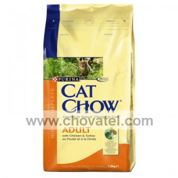 Purina Cat Chow Adult - Kuře, krůta 1,5kg