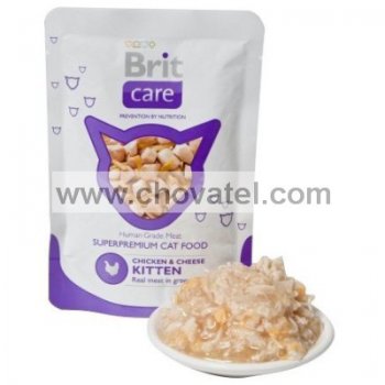 Brit Care Cat Kitten kapsa Chicken & Cheese Pouch 80g