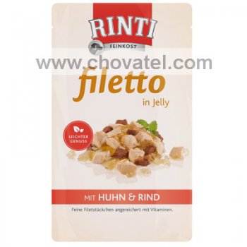 Kapsička RintiFiletto kuře a hovězí v želé 100g