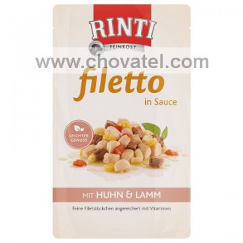 Kapsička RintiFiletto kuře a jehně v želé 100g