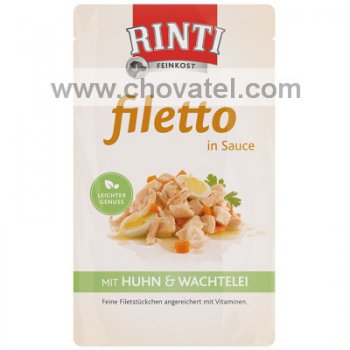 Kapsička RintiFiletto kuře a křepelčí vajíčko v omáčce 125g