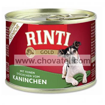 Konzerva Rinti Gold senior králík 185g