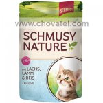 Kapsička SCHMUSY Nature's Menü junior losos + jehně 100g