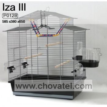 Klec IZA 3 černá 58x38x65cm