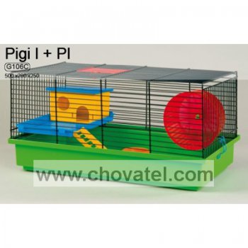Klec PIGI I + vybavení plastové 50x28x25cm