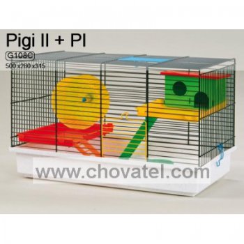 Klec PIGI II + vybavení plastové 50x28x32cm