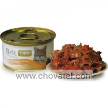 Brit Care Cat Tuna, Carrot & Pea 80g konzerva