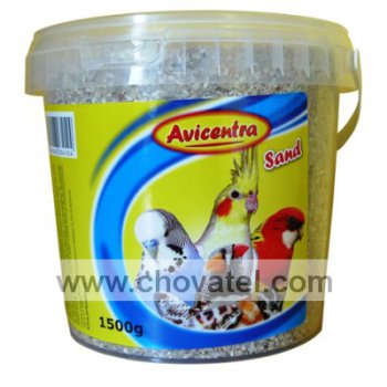 Avicentra písek pro ptáky s mušlemi 1,5kg kyblík