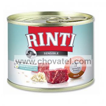 Konzerva Rinti Sensible hovězí s rýží 185g
