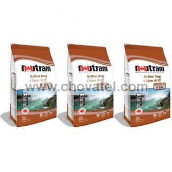 Nutram Adult Active Dog 3 x 15kg