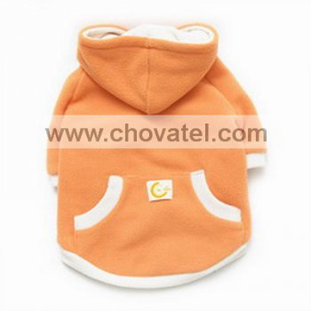 Mikina fleece, kapuce, oranž XL - 33cm
