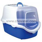 WC Vico kryté s dvířky a filtrem, Easy Clean, modro/bílé 56x40x4