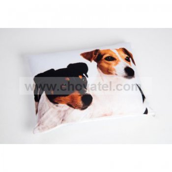 Polštářek textil Foto Jack Russel bílá 50 x 40 cm