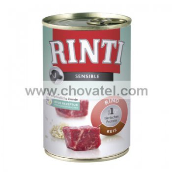 Konzerva Rinti Sensible hovězí s rýží 400g