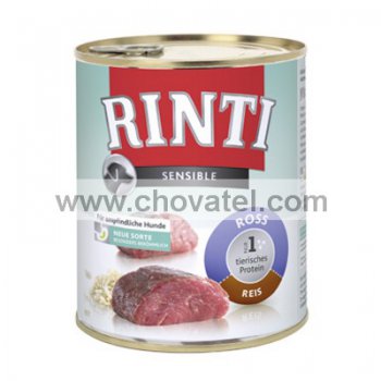 Konzerva Rinti Sensible kůň s rýží 800g