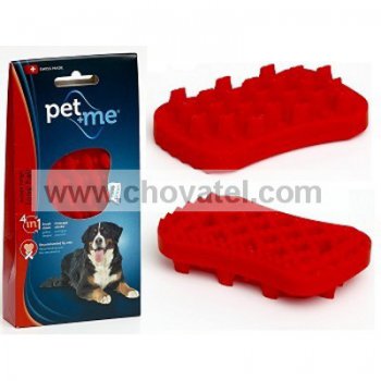 PET and ME kartáč pro psy, dlouhá srst, červený