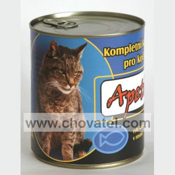 Apetit - Konzerva pro kočky 855g Rybí