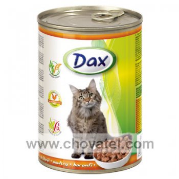 Dax drůbeží kousky - kočka 415g