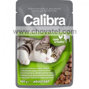 Calibra Cat kapsa jehněčí a drůbeží v omáčce 100g
