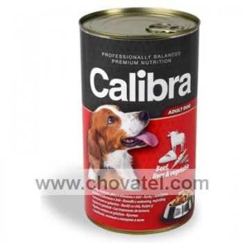 Calibra Dog konzerva hovězí + játra + zelenina 1240g