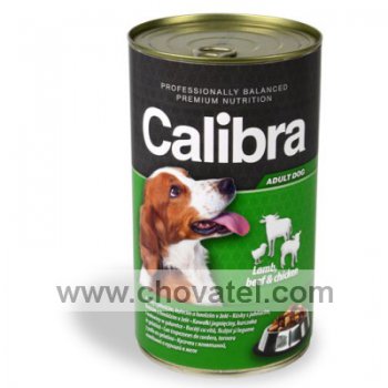 Calibra Dog konzerva jehněčí + hovězí + kuřecí 1240g