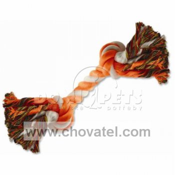 Uzel bavlněný oranžovo-bílý 20cm, 2 knoty