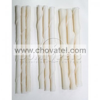 Bílá točená tyč 12cm x 9-10mm