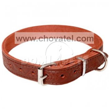 Obojek GRAZL, vzor žalud 22mm x 55cm hnědá