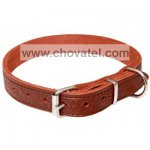 Obojek GRAZL, vzor žalud 22mm x 60cm hnědá