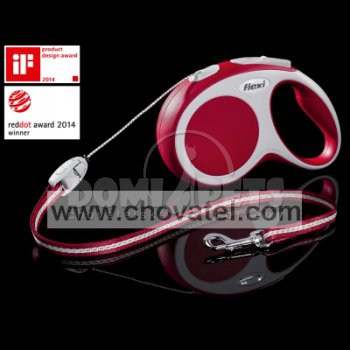 Vodítko Flexi VARIO Lanko S 5m/12kg červená