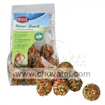 Natur Snack - kuličky s mrkví a hráškem pro hlodavce 140g Trixie