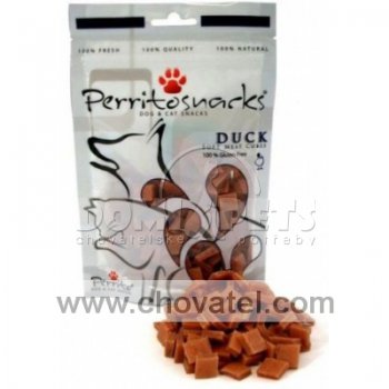 Perrito Snacks Duck Soft Meat Cubes pro psy a kočky 50g
