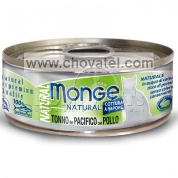Monge Natural tuňák s kuřecím masem pro kočky 80g