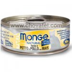 Monge Natural kuřecí maso s kukuřicí pro kočky 80g