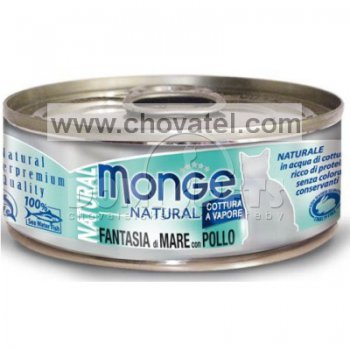 Monge Natural mořské plody s kuřecím masem pro kočky 80g