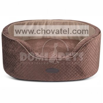 Park Lane Oval Bed L 80x60x30cm světle hnědý-hnědý