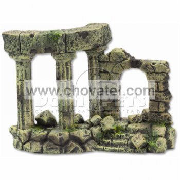 Dekorace Aqua Excellent Zřícenina hradu 13cm sloupy
