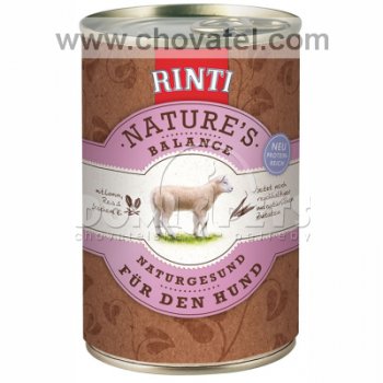 Konzerva Rinti Nature‘s Balance jehně+hnědá rýže+vejce 400g