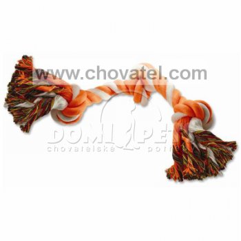 Uzel bavlněný oranžovo-bílý 40cm, 3 knoty