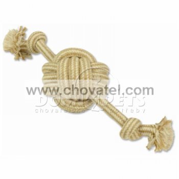 Přetahovadlo Juta míč + 2 knoty 35cm